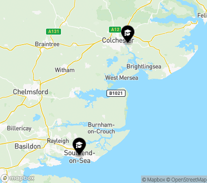 Closest campuses from University of Essex