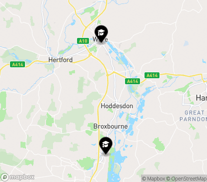 Closest campuses from Hertford Regional College