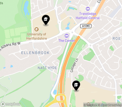Closest campuses from University of Hertfordshire