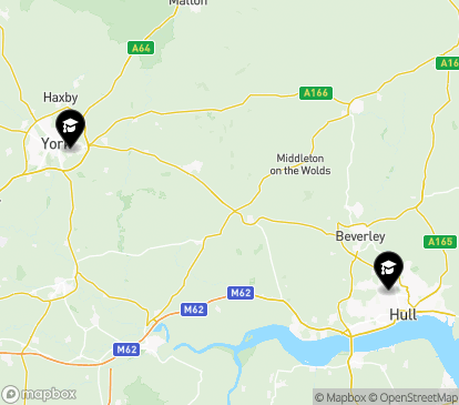Closest campuses from Hull York Medical School