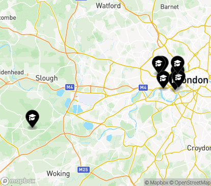 Closest campuses from Imperial College London