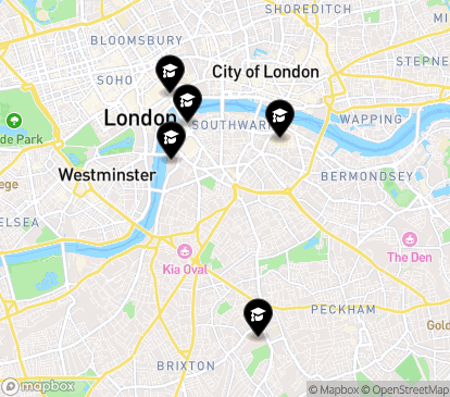 Closest campuses from King's College London (KCL)