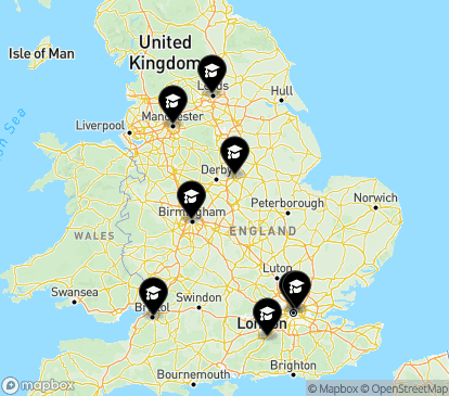Closest campuses from University of Law