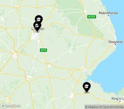 Closest campuses from University of Lincoln