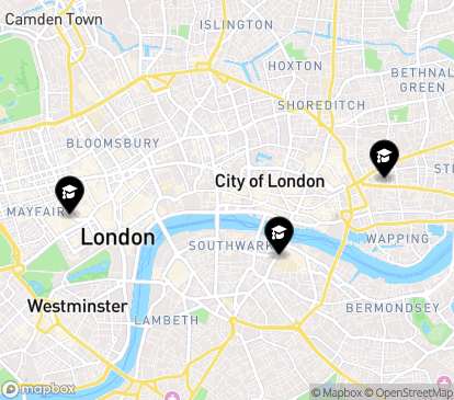 Closest campuses from London School of Commerce