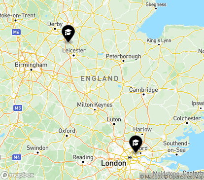 Closest campuses from Loughborough University