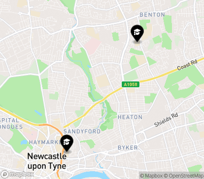 Closest campuses from Northumbria University