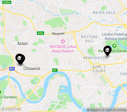 Closest campuses from Richmond American International University in London