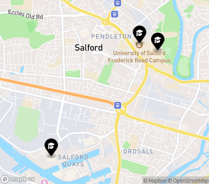Closest campuses from University of Salford