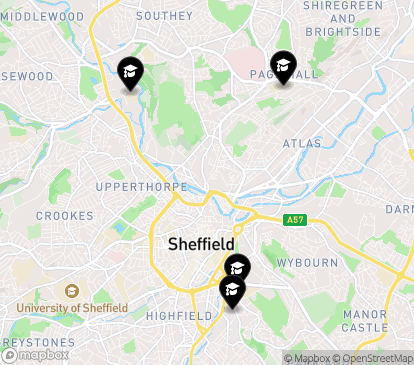 Closest campuses from Sheffield College