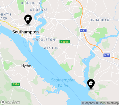 Closest campuses from Solent University, Southampton