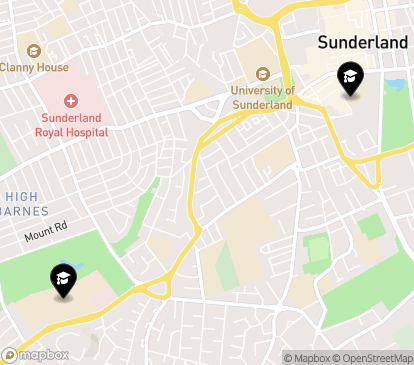 Closest campuses from City of Sunderland College