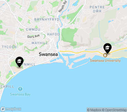 Closest campuses from Swansea University
