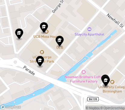 Closest campuses from University College Birmingham