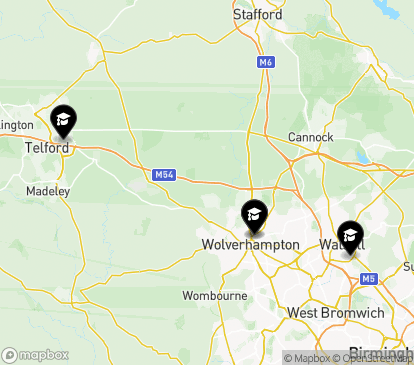 Closest campuses from University of Wolverhampton