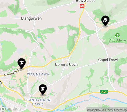 Closest campuses from Aberystwyth University