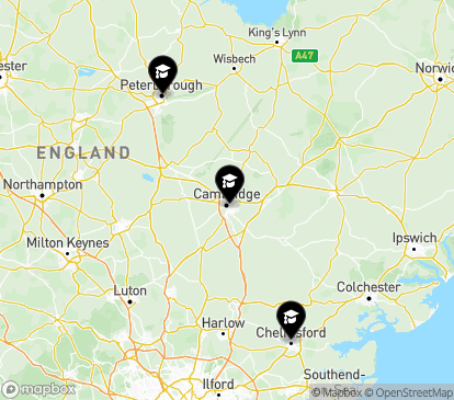 Closest campuses from Anglia Ruskin University (ARU)