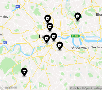 Closest campuses from University of the Arts London (UAL)