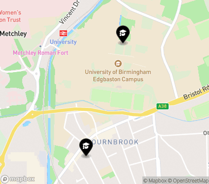 Closest campuses from University of Birmingham