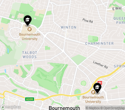 Closest campuses from Bournemouth University (BU)