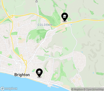 Closest campuses from Brighton and Sussex Medical School