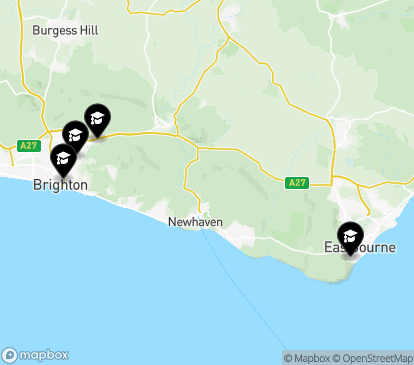 Closest campuses from University of Brighton