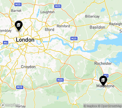 Closest campuses from British College of Osteopathic Medicine