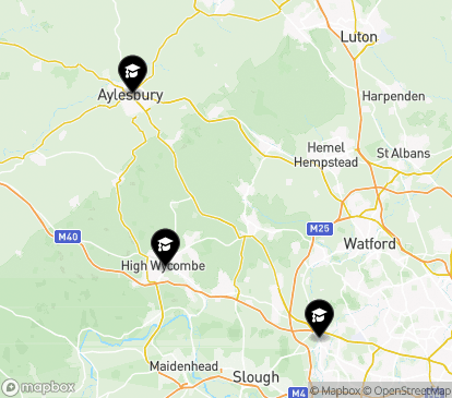 Closest campuses from Buckinghamshire New University
