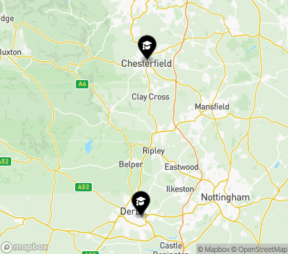 Closest campuses from Chesterfield College