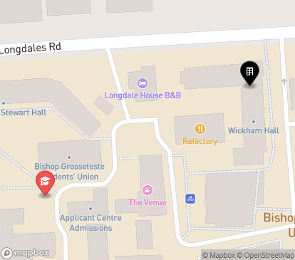 Closest campuses from Wickham Hall