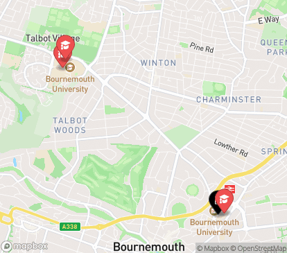 Closest campuses from Purbeck House