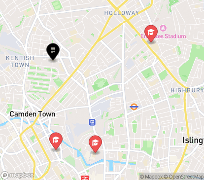 Closest campuses from AXO Camden