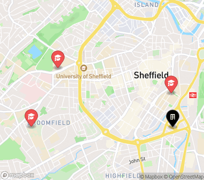 Closest campuses from Truro Sheffield