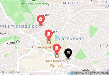 Closest campuses from Frobisher House