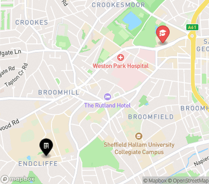 Closest campuses from Rivelin Apartments