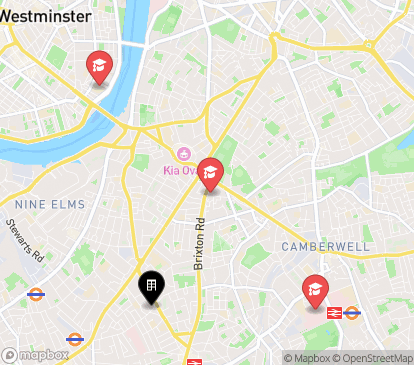 Closest campuses from Glassyard Building