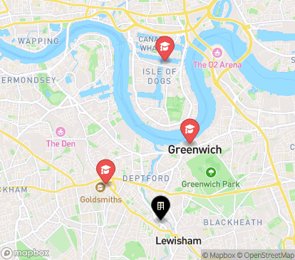 Closest campuses from Chapter Lewisham