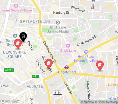 Closest campuses from Chapter Spitalfields