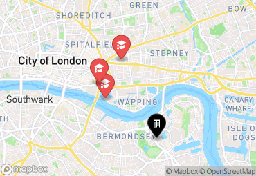 Closest campuses from Surrey Quays Landale House