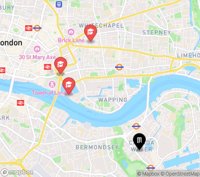 Closest campuses from Surrey Quays Landale House