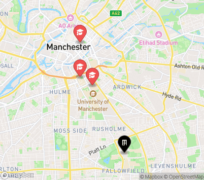 Closest campuses from Weston Court