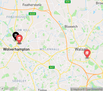 Closest campuses from iQ Fiveways House