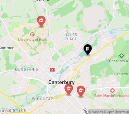 Closest campuses from Canterbury Student Village