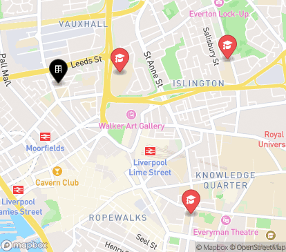Closest campuses from Glassworks