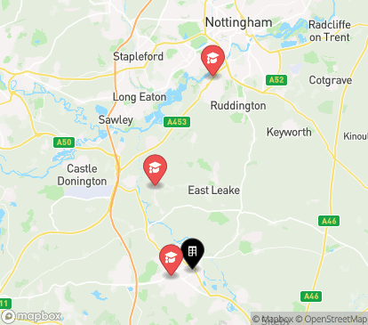 Closest campuses from Asha House