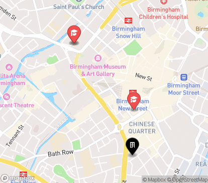 Closest campuses from 88 Bromsgrove House