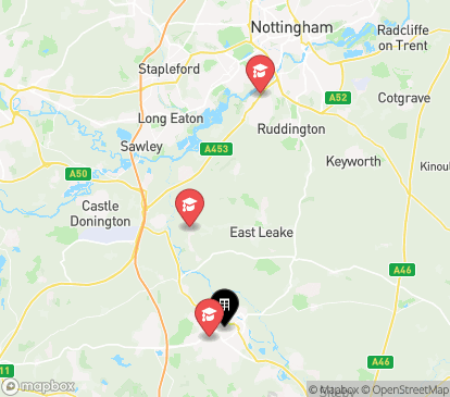 Closest campuses from Radmoor House