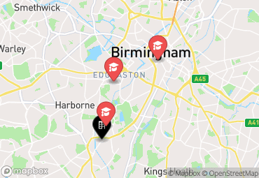 Closest campuses from Selly Oak Apartments