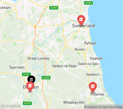 Closest campuses from Student Castle Durham