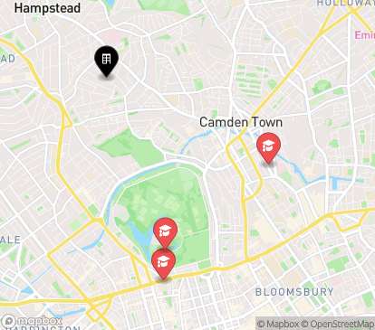 Closest campuses from Belsize House